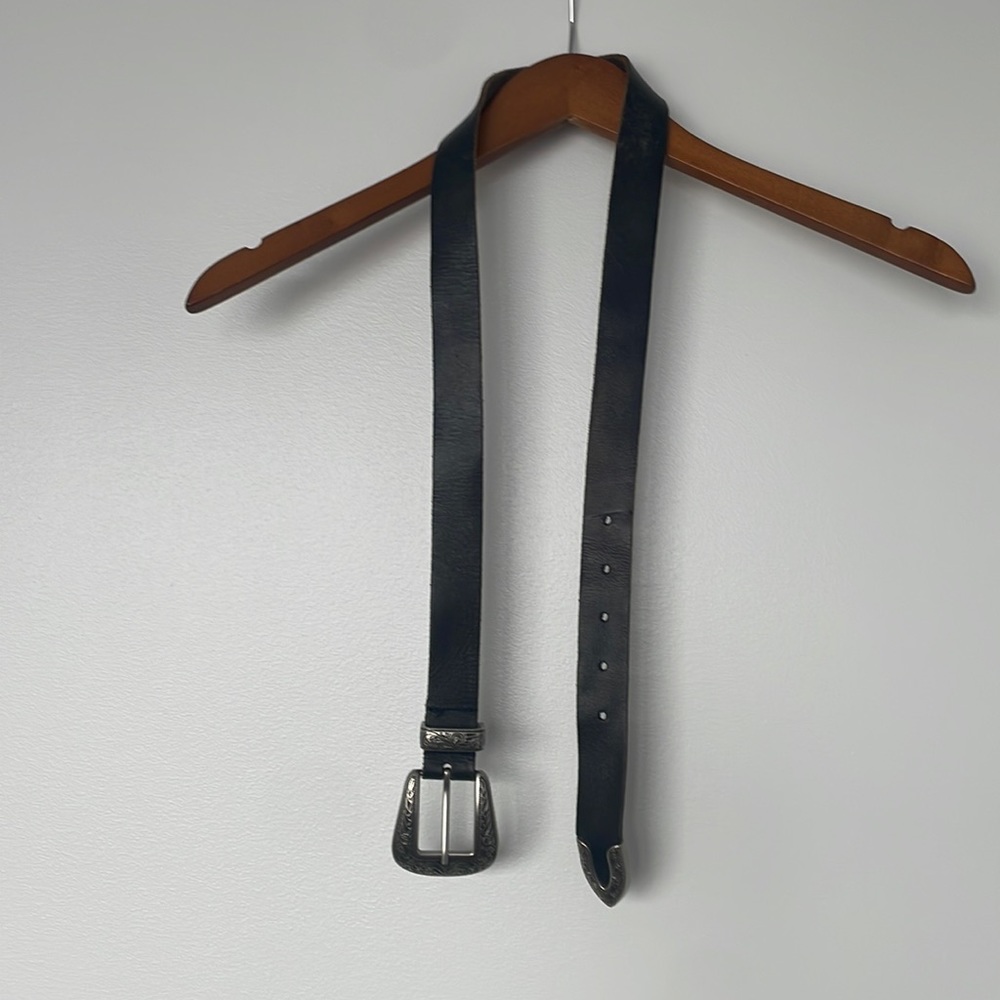 Urban Outfitters Black Western Style Leather Belt, Size M